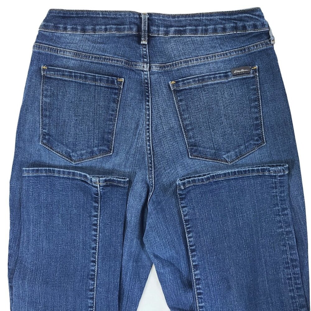 Eddie Bauer Curvy Straight Jeans size 12 Tall Medium Wash Midrise Medium 12T